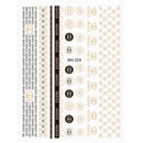 Gold Black GC Nail Stickers