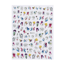 5 Colorful Sticker Art Woman Shape Nail Sticker 3D Nails Art Sticker