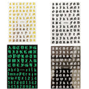 Number and Letter  3D Nails Art Sticker